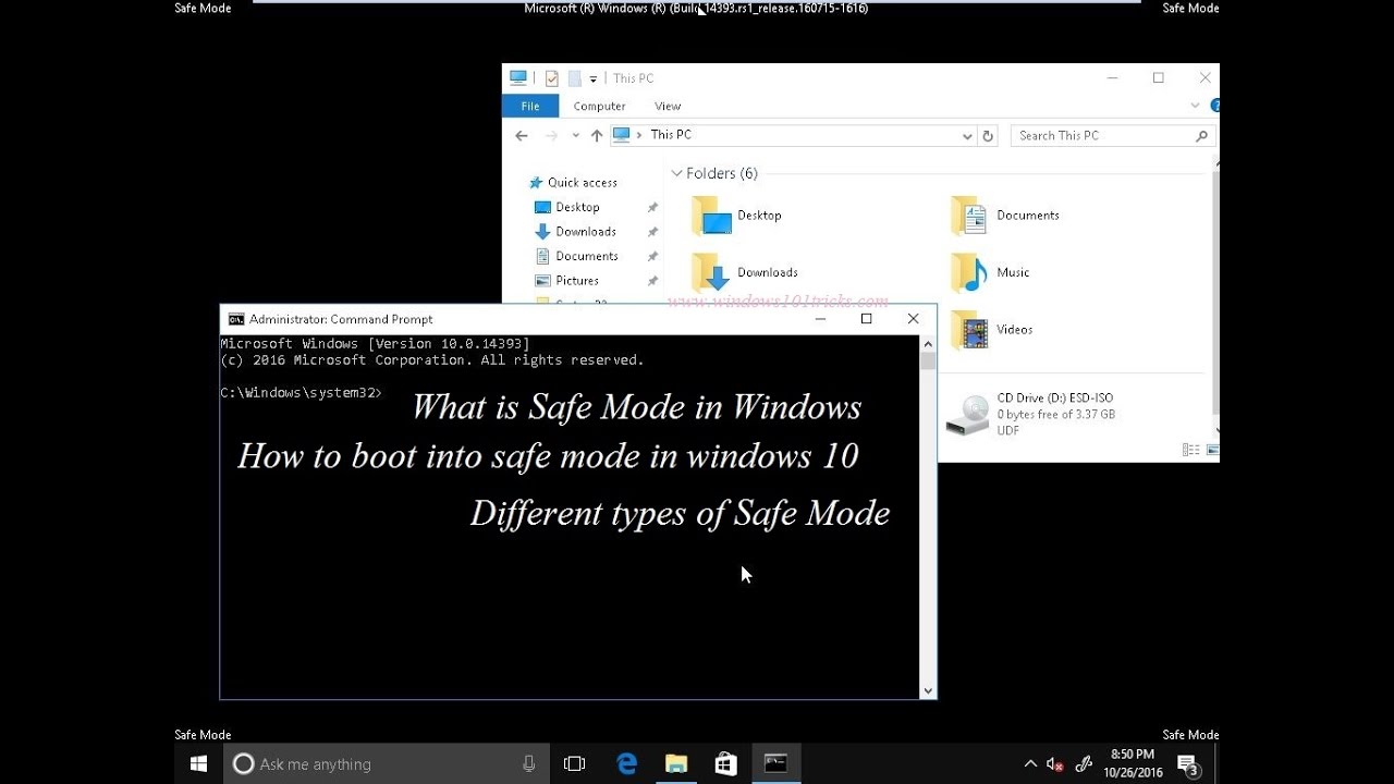 How to boot into safe mode in windows 10 - YouTube