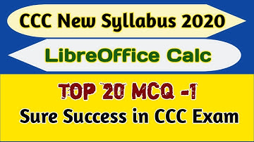 CCC LibreOffice Calc MCQ | CCC Computer Course in English | LibreOffice Calc Important Question