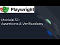 Playwright 3.1 Assertions And Verifications