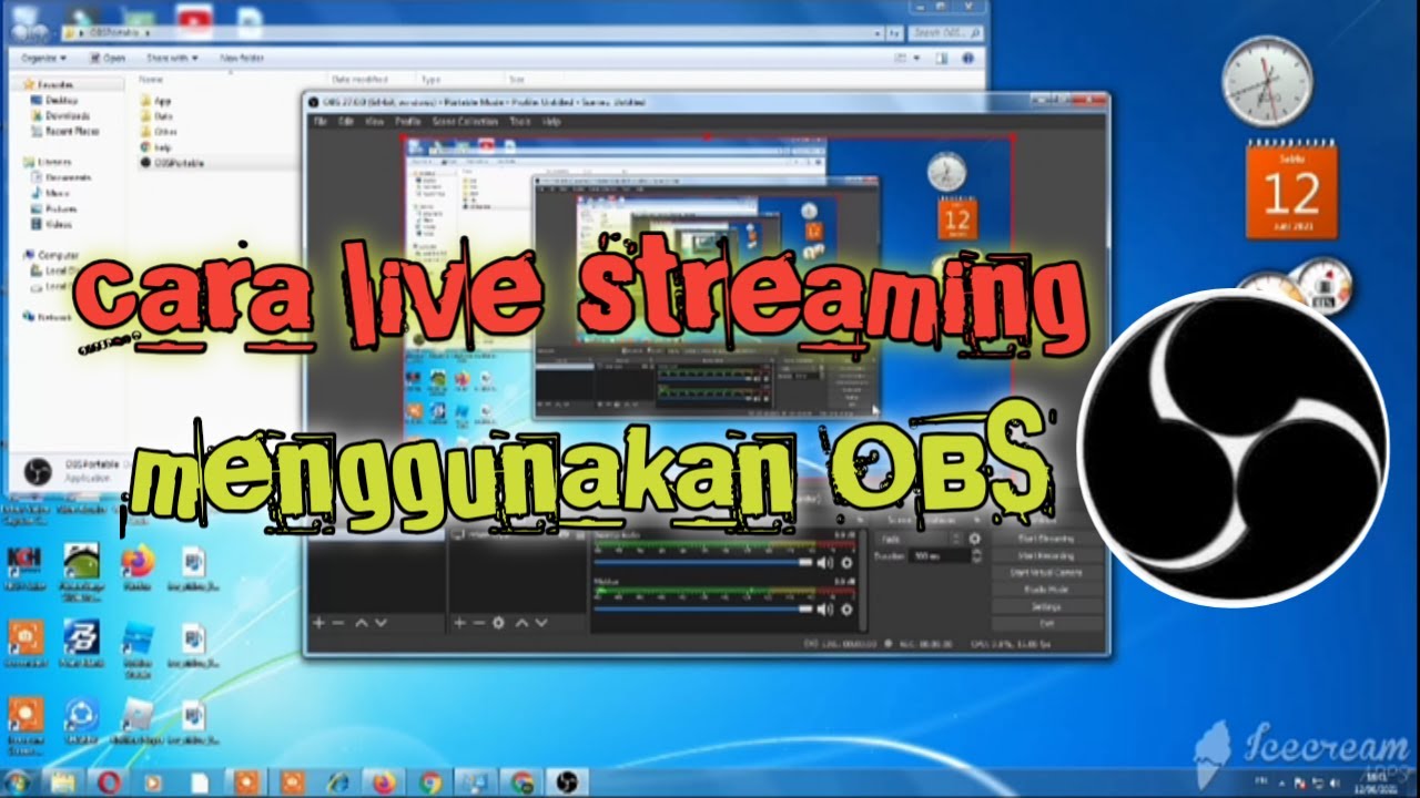 CARA LIVE STREAMING MENGGUNAKAN OBS - YouTube