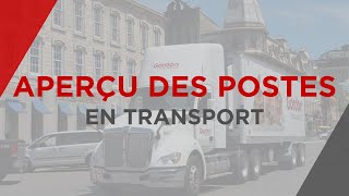 Aperçu des postes en transport