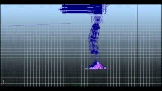 Wire-Frame Mech Leg animation