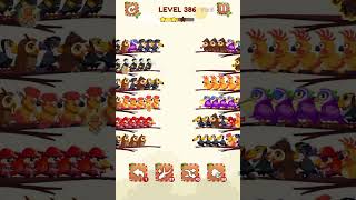 Bird Sort 2 color puzzle level 386 solution #games #gaming #puzzle #puzzlegame #easypuzzles 