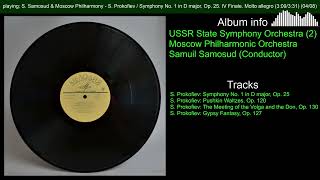 Samuil Samosud. S. Prokofiev: Symphony No. 1, Pushkin Waltzes, Gypsy Fantasy.