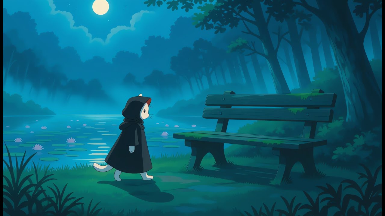 A Cat Just Passing Through — Sad Piano with Swamp Ambience for Sleep, Study & Deep Relaxation