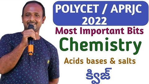 POLYCET & APRJC  ACIDS BASES AND SALTS QUIZ PART-1