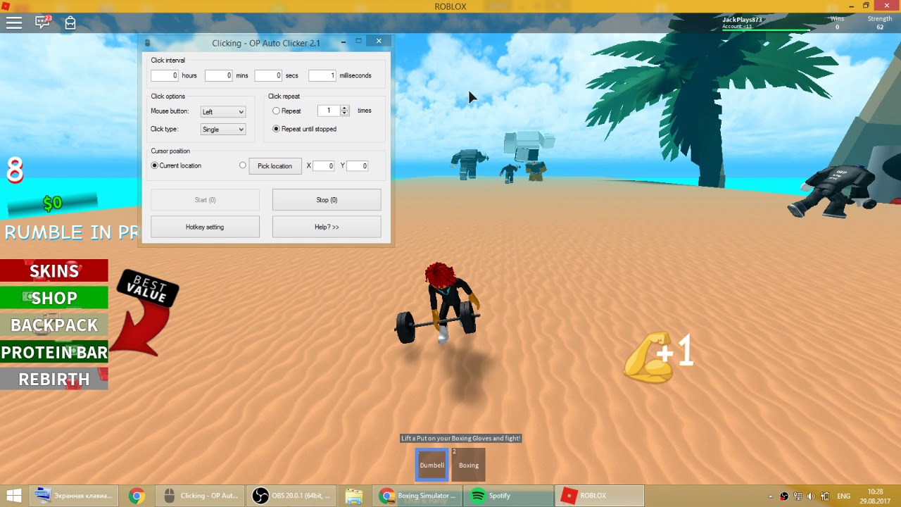 Using Auto Clicker Boxing Simulator 2 Part 1 Youtube - auto clicker for pc roblox boxing simulator 2