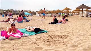 What's beautiful to see on the beach👀?! Beach walking Valencia 4K☑️ | Walk Tour Spain 🇪🇸