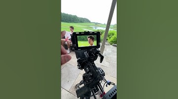 Two camera outdoor interview setup at a golf course. #videoproduction #filmmaking #documentary