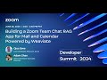 Building a Zoom Team Chat RAG App for Mail and Calendar Powered by Weaviate (Track: Workplace)