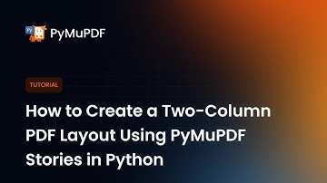 How to Create a Two-Column PDF Layout Using PyMuPDF Stories in Python