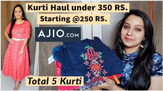 Best designer kurtis under 500 | latest for summer 2020 ajio kurti
haul