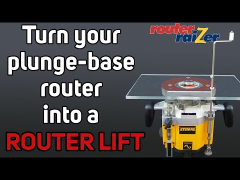 Plunge Base Router to Router Lift with the Router Raizer