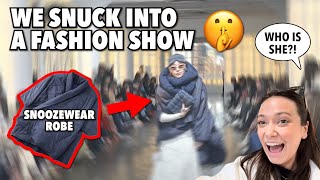 SNEAKING Into an NYC Fashion Show Wearing BEDSHEETS & BLANKET ROBES!