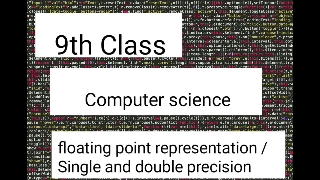 Floating point numbers/single and double precision /class 9th new course computer sci