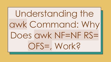 Understanding the awk Command: Why Does awk NF=NF RS= OFS=, Work?