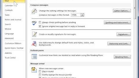 Outlook 2010 Change the Default Message Format for All New Messages