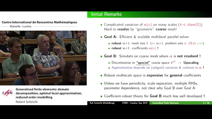 Robert Scheichl: Generalised finite elements: doma...