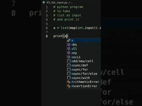 Python Program To Take List As A Input | Input() | Python List | Map ...