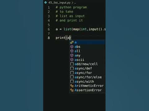Python Program To Take List As A Input | Input() | Python List | Map ...