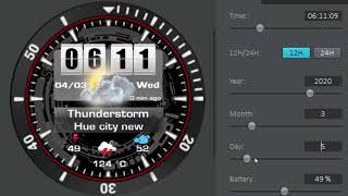N-SPORT119 WEATHER SPORT ANALOG [SAMSUNG WATCH FACE] screenshot 2