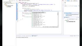 Java Tutorials - Part 10 - Application 1 - Shapes Area Calculator screenshot 4