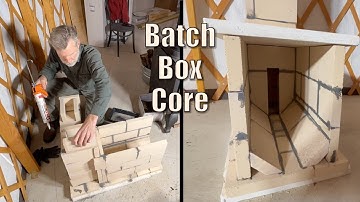 Rocket Mass Heater Part 2 - mortar for the batch box core (Vermont DIY off-grid home build)