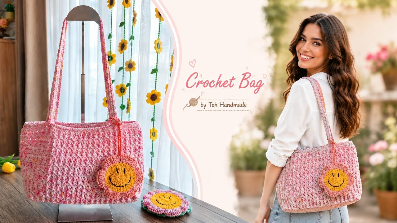 How to Crochet Bag | Crochet Shoulder Bag Tutorial | Toh Handmade