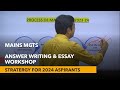 Mains mgts 2024 answer writing and essay workshop stratergy for upsc mains