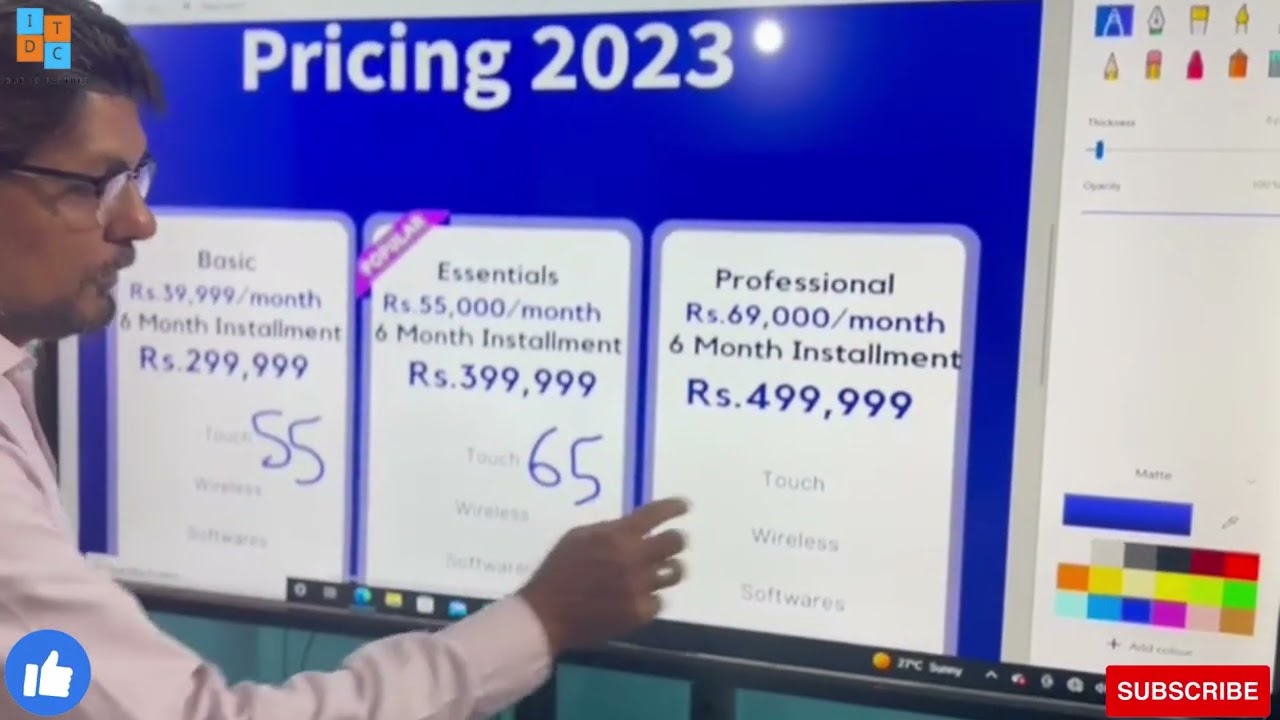 Big Touch Interactive Display & Smart Board LED Demo