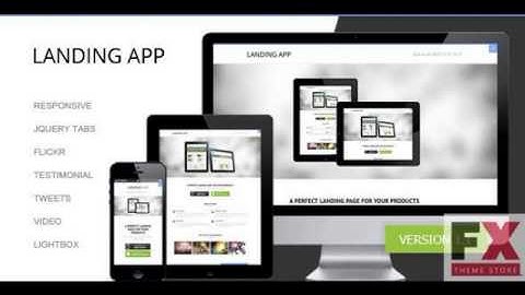 Preview LandingApp responsive landing page