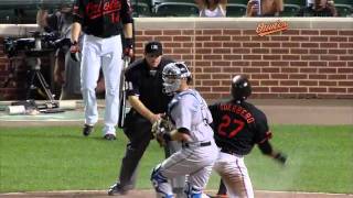 2011/08/05 Wieters' RBI single