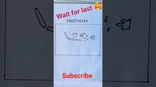#How to drawing indonesia map, #indonesia का map(नक्शा) कैसे बनाए।#easy tricks#shortsvideo😍