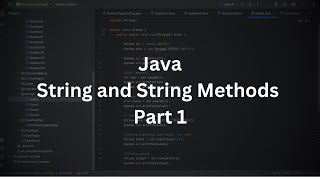 Java | String and String Methods | Part 1 | Java Programming Tutorial
