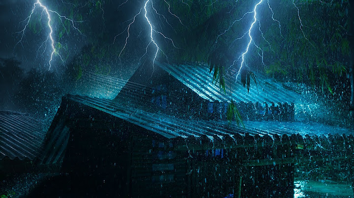 LIVE: Violent Rainstorm on Tin Roof with Strong Thunder & Wind