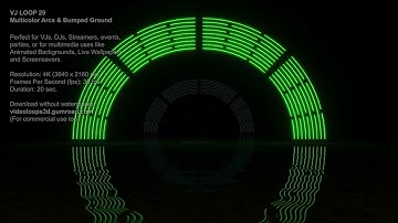 Multicolor Arcs & Bumped Ground | 4K | #Video #Background | #VJ Loop 29