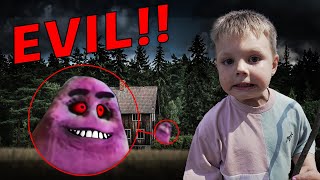 DRONE CATCHES GRIMACE SHAKE AT HAUNTED CASTE!! *WE FOUND HIS HOUSE!*