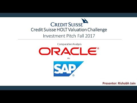 Credit Suisse HOLT Valuation Challenge 2017 - Oracle vs. SAP