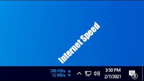 How to display internet speed on Windows