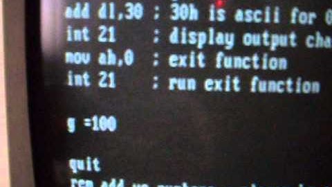 DOS DEBUG - Simple addition