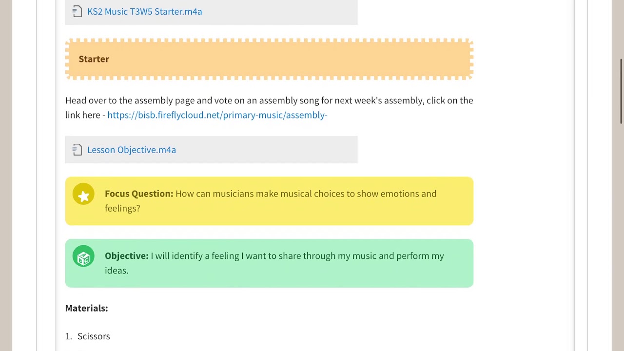 Ks2 Music Term 3 Week 5 YouTube