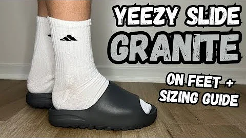 ESSENTIAL PAIR! Yeezy Slide Granite Review, Sizing, & On Feet!