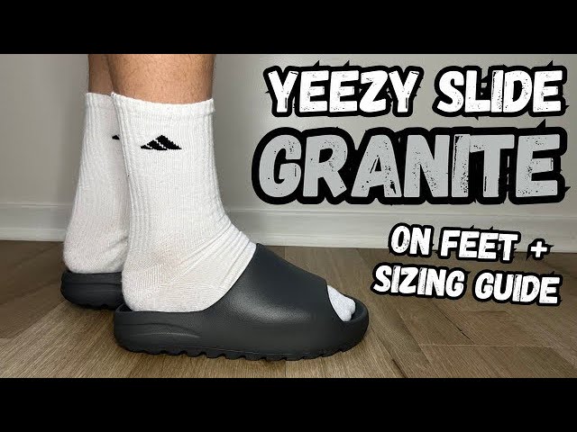 ESSENTIAL PAIR! Yeezy Slide Granite Review, Sizing, & On Feet!