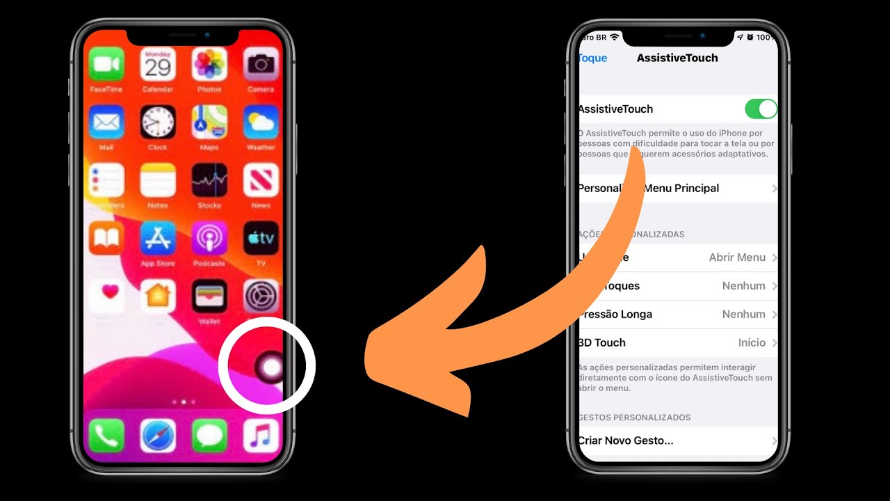 Como colocar a bolinha na tela do iPhone (AssistiveTouch) - YouTube