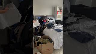 cleaning my boyfriends messy closet! 🫠