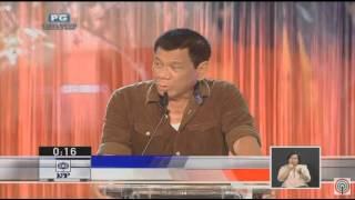 Duterte vs Mar FACE OFF 3rd Presidential Debate April 24, 2016