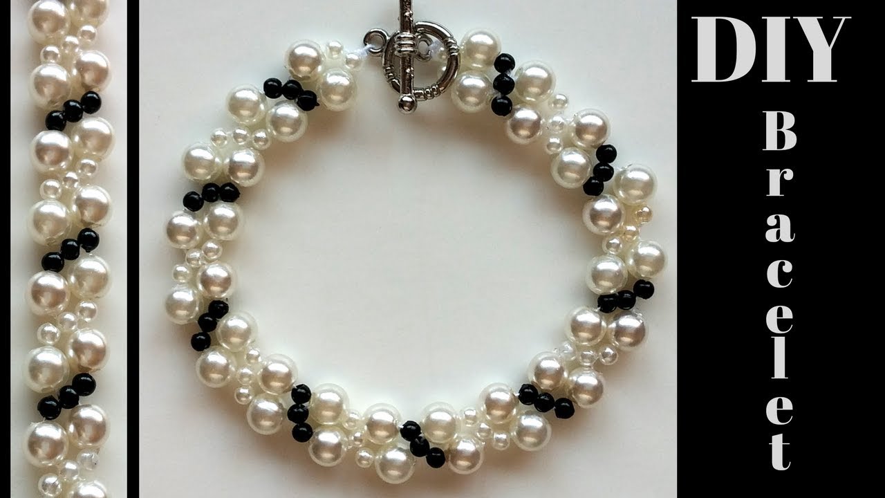 Easy Chain and Pearls Bracelet Tutorial / The Beading Gem
