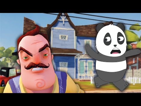 Panda Kötü Komşunun Evinden Kaçıyor!! - Hello Neighboor Türkçe!
