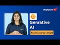 Generative AI Full Course 2026 [FREE] | Complete Generative AI Tutorial For Beginners | Simplilearn