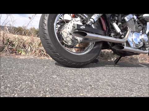 ビラーゴ250 スラッシュカットマフラー - YouTube